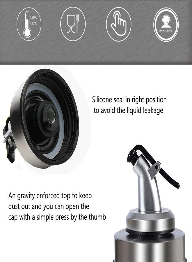 Baskety Olive Oil Dispenser Bottle, 450 ml Vinegar Dispensing Cruets With Drip-less Capped Spout, Liquid Condiment Container, Glass Decanter for Kitchen (Pack of 1) - Image 4